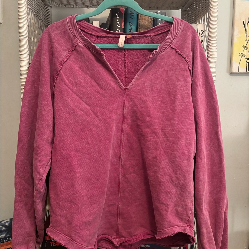 Women's Pilcro Pink Long Sleeve Top